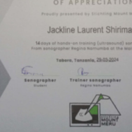 Training verloskundige Jackline werpt vruchten af!